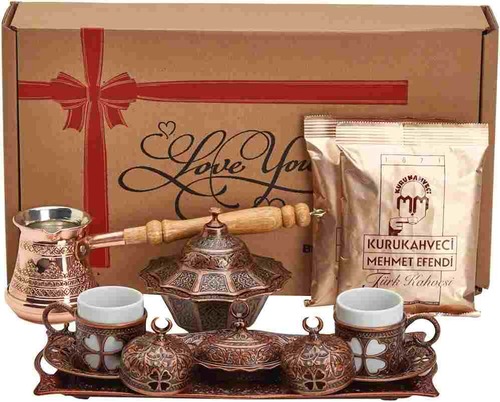 BOSPHORUS Greek Arabic Turkish Coffee Pot Set