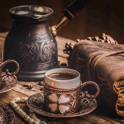 DEDE Copper IST Series Greek Turkish Coffee Pot Coffee Cup